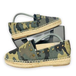 Steven‎ by Steve Madden Erie Platform Espadrille Flats "Camo" Women's 7